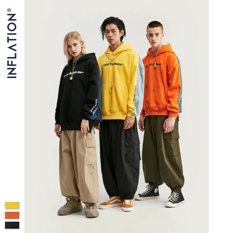 Мужская джинсовая куртка INFLATION модная флисовая и спортивный костюм уличная