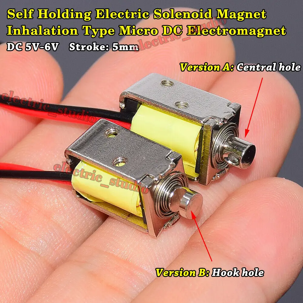 

DC 5V~6V Mini DC Solenoid Electromagnet Self-holding Suction Type Micro Electric Magnet For Household Appliances Magnet