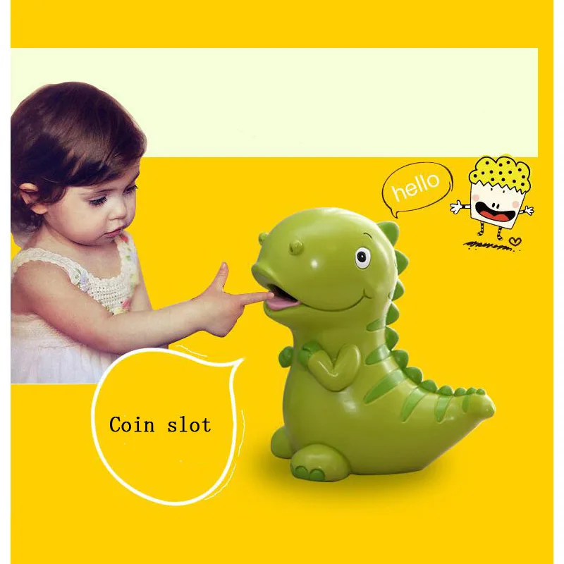 7 дюймов монета с динозавром из мультфильма анти сломанная копилка для денег