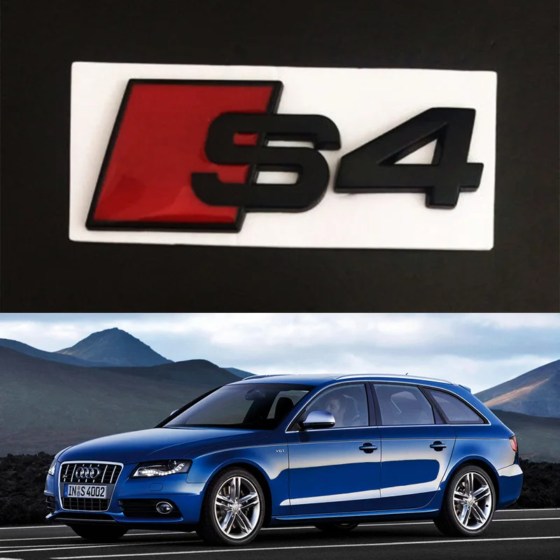 

Новый 3D металлический S-Line S4 автомобильный значок-эмблема наклейка для AUDI A4 S4 черный + красный