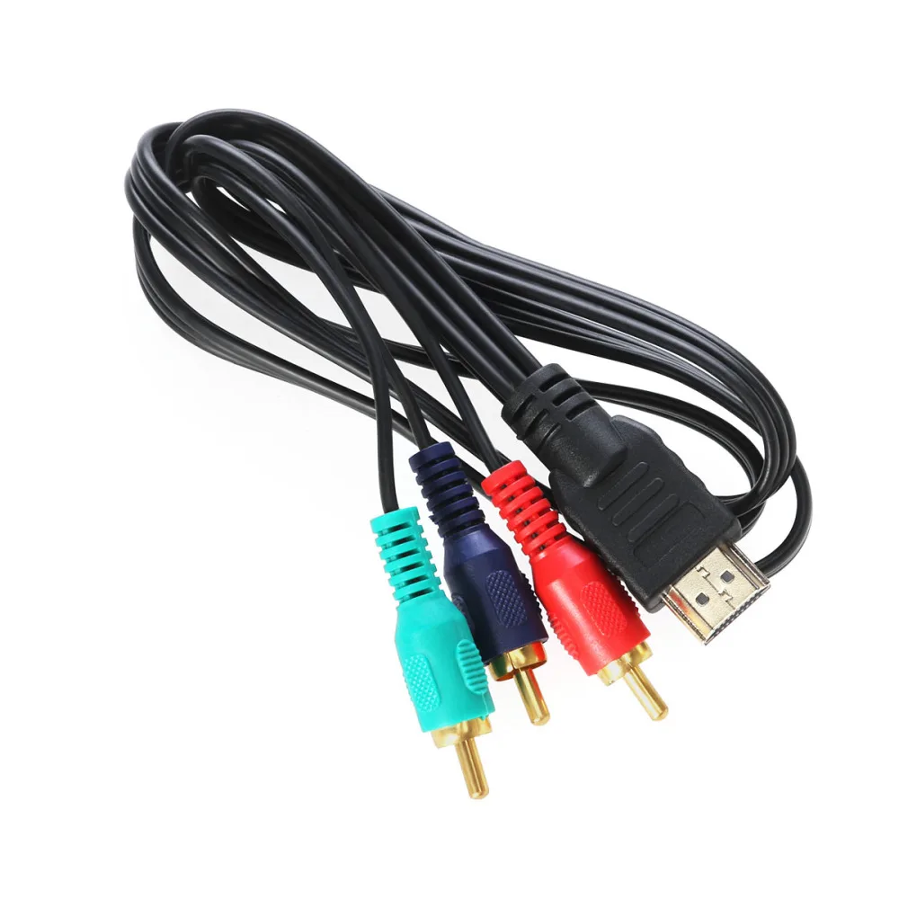 

ROSENICE 1m 3ft HDMI to 3-RCA Male Audio Video Component Convert Cable For HDTV 1080P