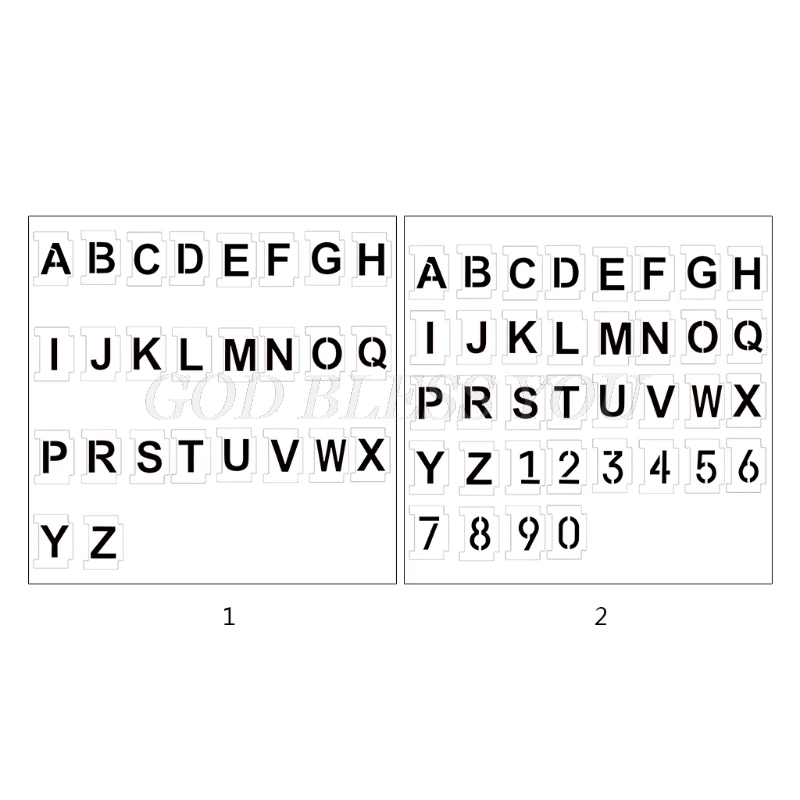 

Alphabet Number Stencils 4 Inch 26 Pack Letters Numbers Stencil Templates with Signs for Painting on Wall Reusable Number Letter