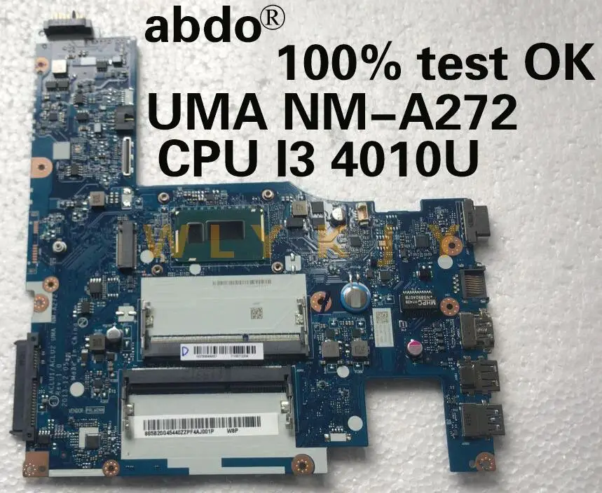 Для CPU.I3.4010U.ACLU1/ALCU2 UMA nm a272 Lenovo z50 70 g50 плата для ноутбука 100% ТЕСТ ОК|Материнские платы