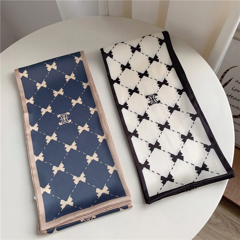 Новинка 2024 французское женское шелковое саржевое ожерелье в стиле ретро