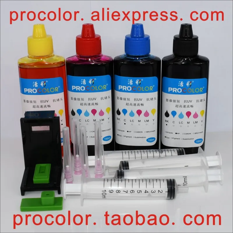 64s N9J89AN CISS Dye ink refill kit for hp 64 HP64XL Envy Photo 7130 7132 7155 7158 7800 7820 7830 7164 7855 7864 7858 printer