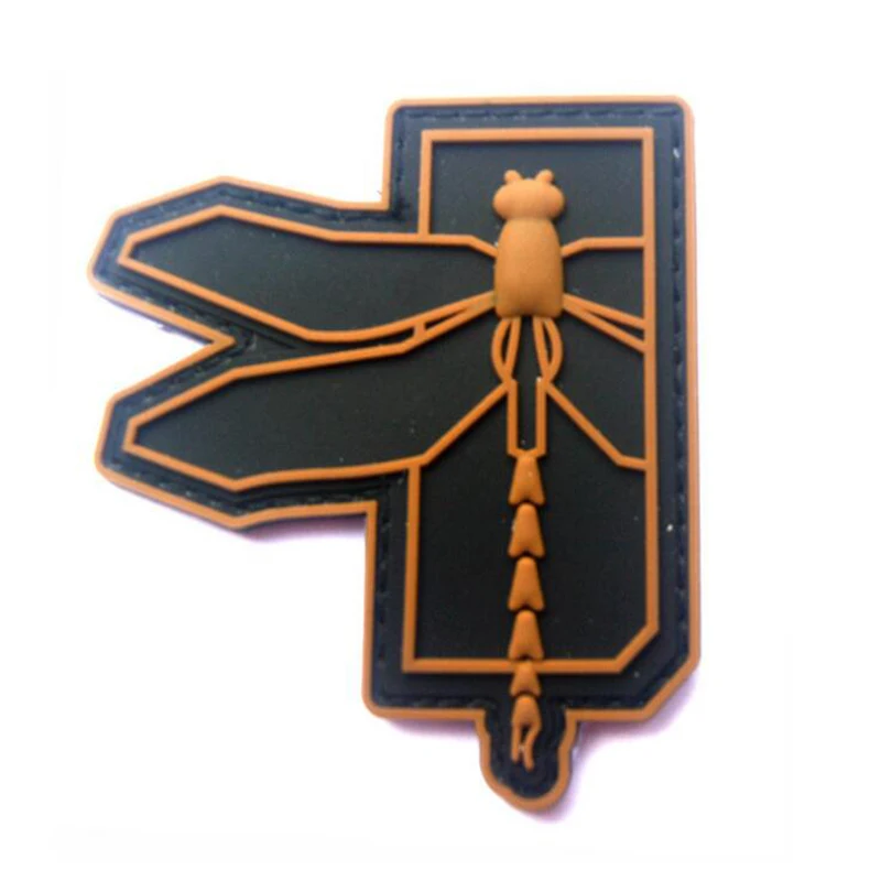 Вышитая аппликация в виде стрекозы из ПВХ тактический боевой костюм рюкзак красный желтый белый значок