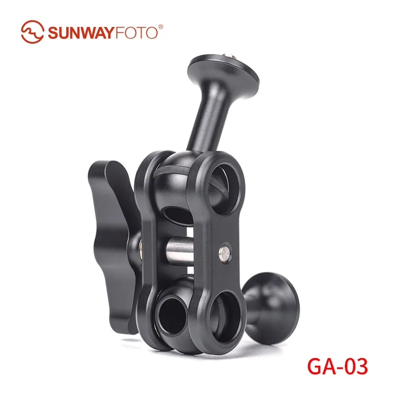 Sunwayfoto GA 02 magic arm gimbal mini ball video head tripod go pro osmo action camera monitor аксессуары head|Аксессуары для