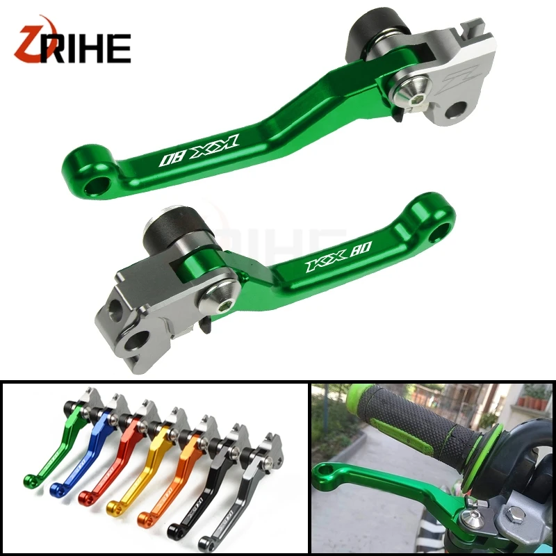 Dirt Bike Motocross Part Motorcycle CNC Brake Clutch Levers Pivot Printing For KAWASAKI KX65 KX80 KX85 KX125 KX250 KX250F KX450F billet pivot 3 direction foldable clutch lever perch for kawasaki kx65 kx85 kx125 kx250 kx500 kx250f kx450f klx450r klx150