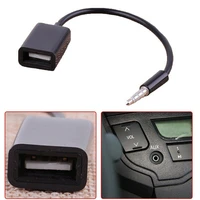 3 5mm male aux audio plug jack to usb 2 0 female converter cable cord connect for car mp3 black adapter cable 15cm