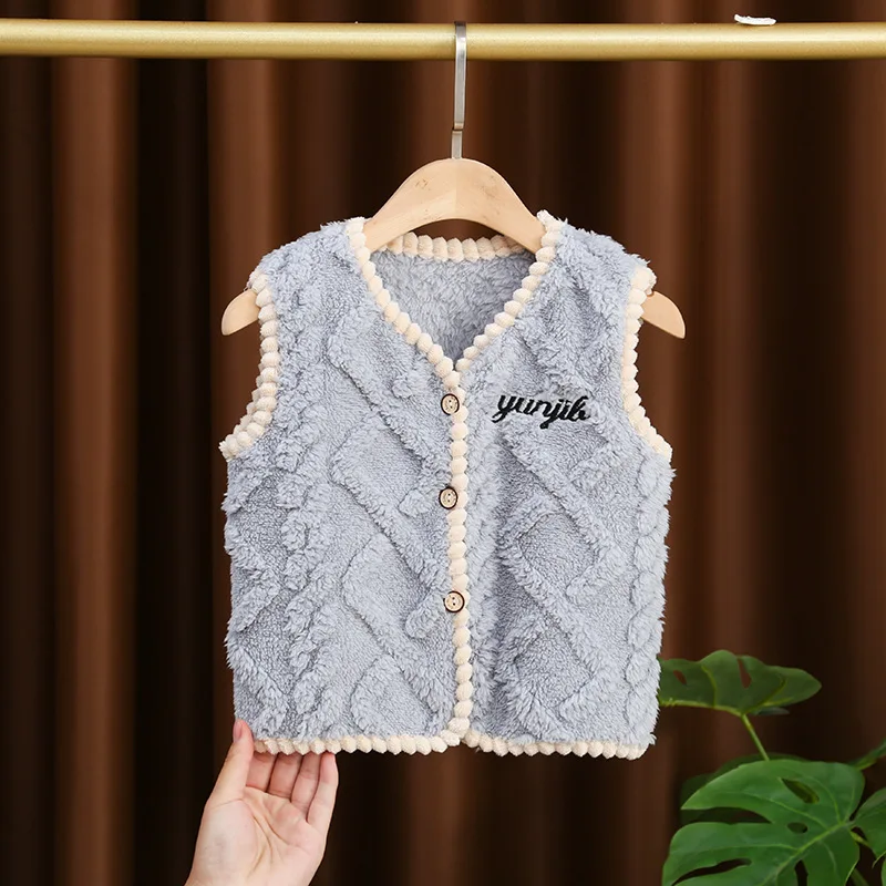 Фланелевый жилет для новорожденных девочек плотное теплое нижнее белье