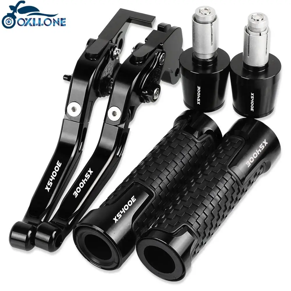 

XS 400 E Motorcycle Aluminum adjustable Brake Clutch Levers Handlebar Hand Grips ends For YAMAHA XS 400E XS400 E 1978 1979 1980