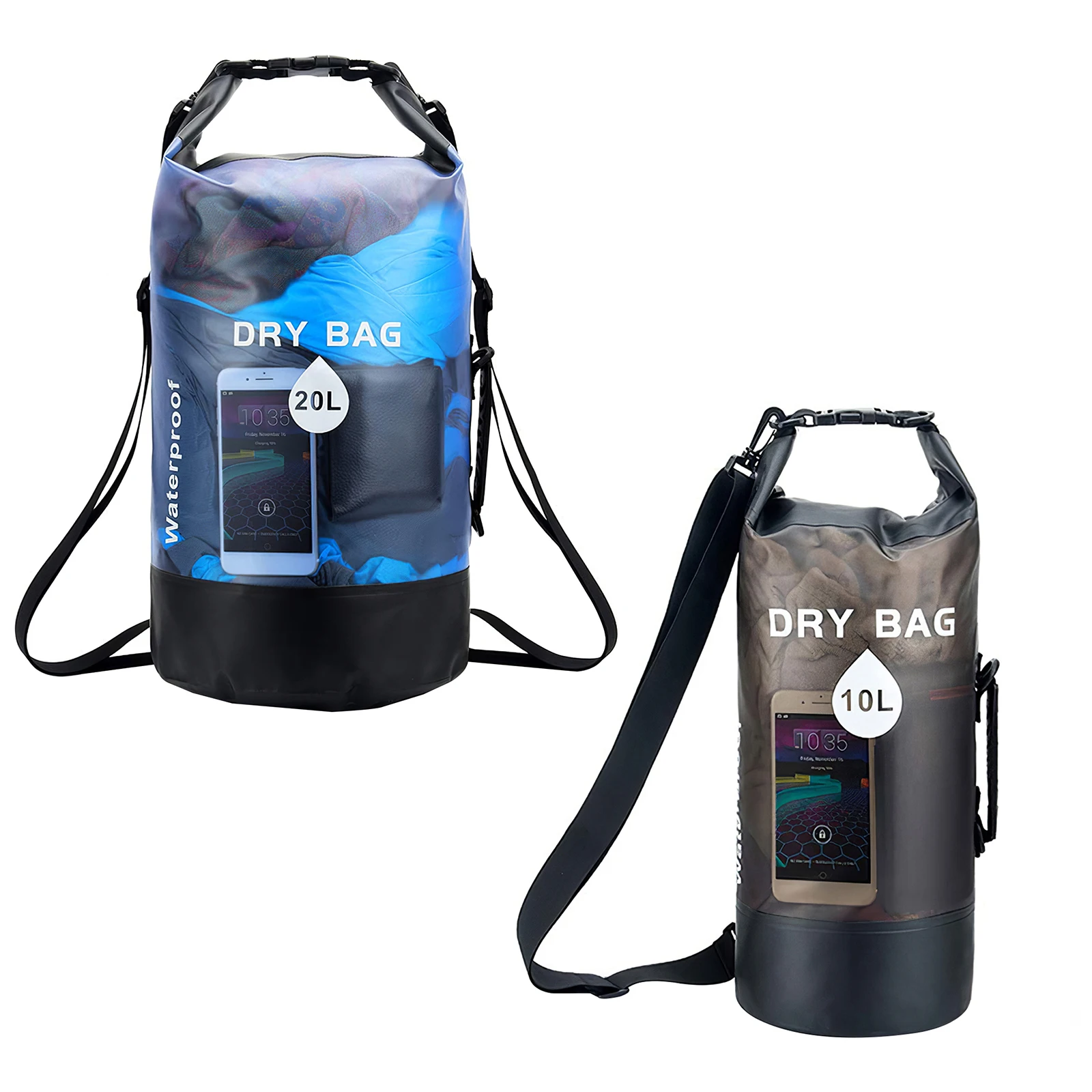 

10L 20L Waterproof Swimming Bag Dry Sack Camouflage Colors Fishing Boating Kayaking Storage Drifting Rafting Bag