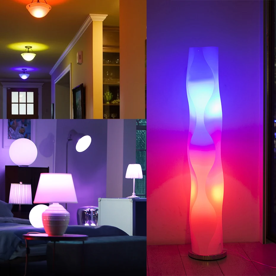 Умная лампочка E27 B22 с Wi-Fi приглушаемая лампа RGB 15 Вт голосовым управлением через