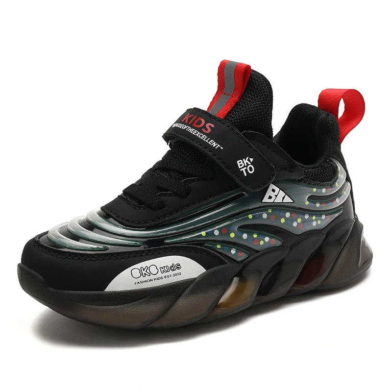 

Модная крутая повседневная обувь для мальчиков и девочек, Классическая прогулочная обувь на липучке, трендовая универсальная спортивная о...