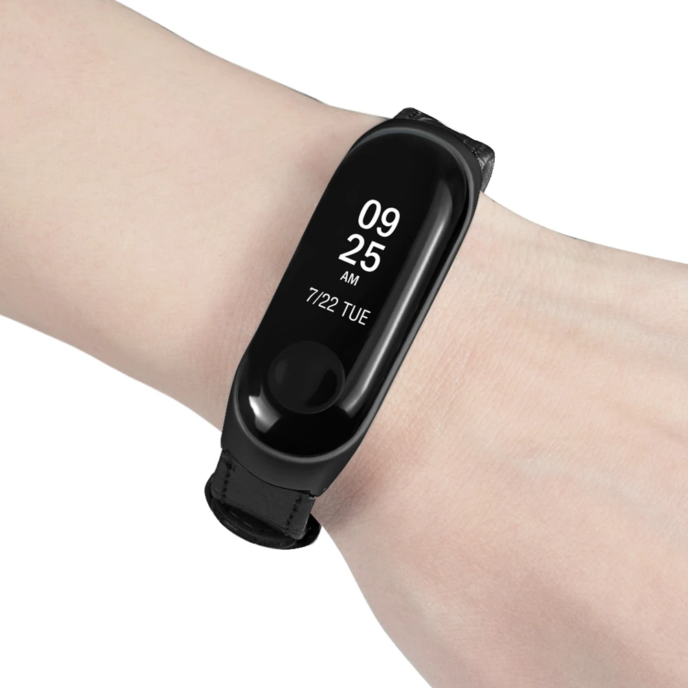 Для Xiaomi mi Band 3 4 фитнес-трекер красочные кожаные mi Band 4 3 ремешок черный золотой чехол модные браслеты