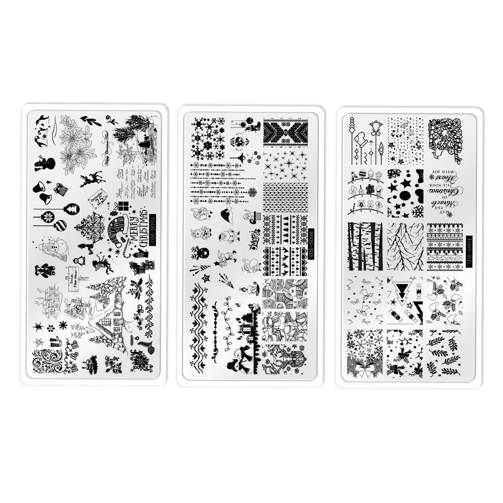 Наклейки для дизайна ногтей Рождественские Элементы художественные