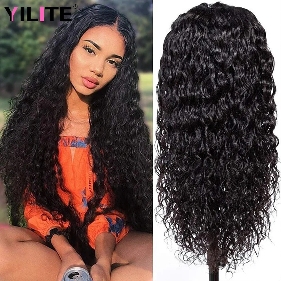 

Water Wave Frontal Wig 13x4 Lace Front Human Hair Wigs Pre Plucked Curly Transparent Lace Closure Wig Human Hair For Black Women