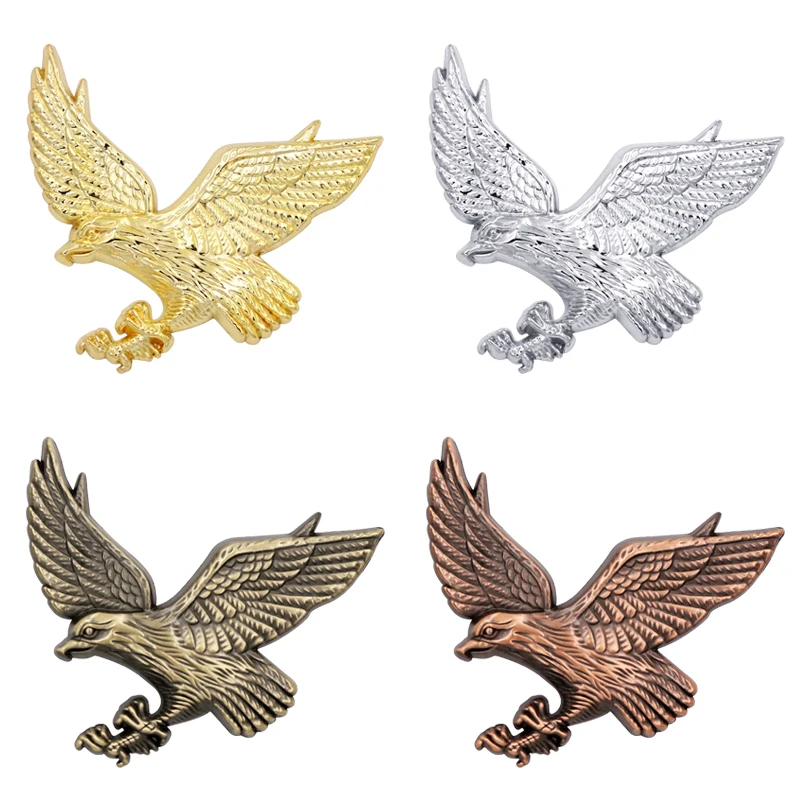 

1 PCS 8.5CM 3D Metal sticker Car Decoration Animal Stickers Logo eagle Aluminium Emblem Badge Decal Motorcycle for Auto Styling