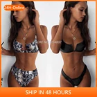 Сексуальное бикини бандо, новинка 2021, бикини с V-образным вырезом, Купальники пуш-ап, Женский бразильский комплект бикини, купальные костюмы, бикини 3418