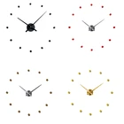 3d-часы большого размера, бесшумные кварцевые настенные, 47 дюймов, для спальни, сделай сам