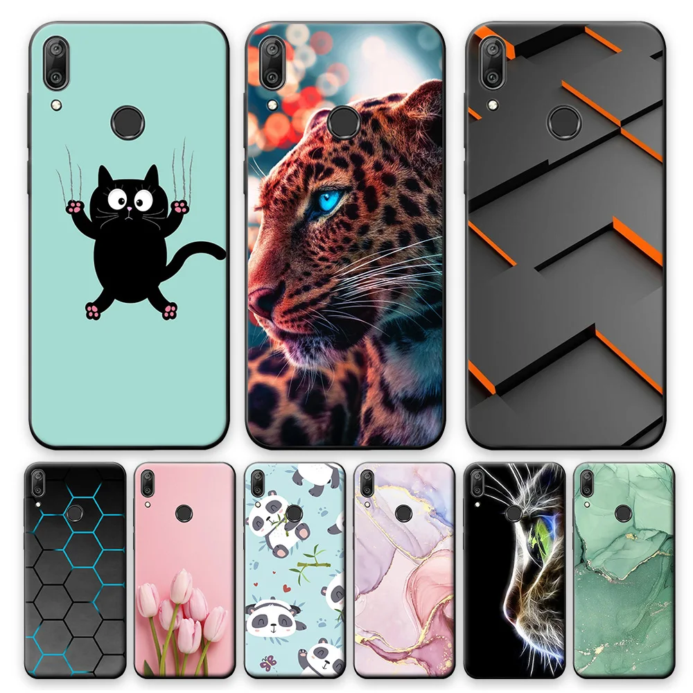

Чехол для Huawei Y7 2019, чехол 6,26 дюйма в виде животного для Huawei Y7 2019, мягкий силиконовый чехол из ТПУ для телефона Huawei Y7 2019, Модный чехол