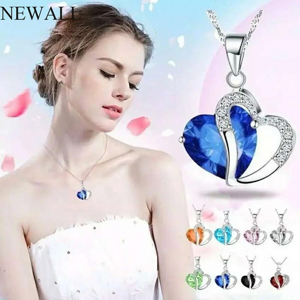 Цепочка-чокер женская с кристаллами из циркония разных цветов цвет синий красный