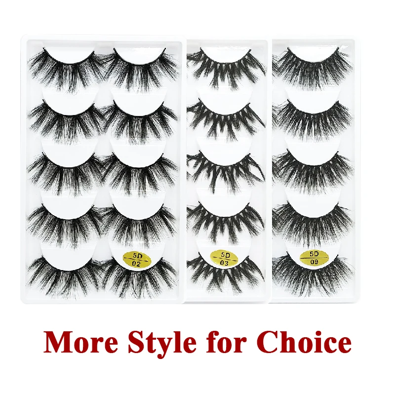 Глаза для танцев 5 пар 5D искусственной норки ресницы крест длинные макияж клей