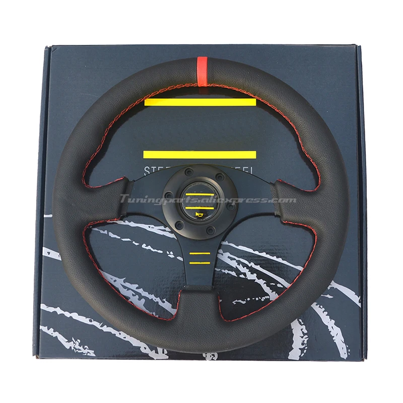 Руль из натуральной кожи 330 мм|leather steering wheel|steering wheelcar wheel |