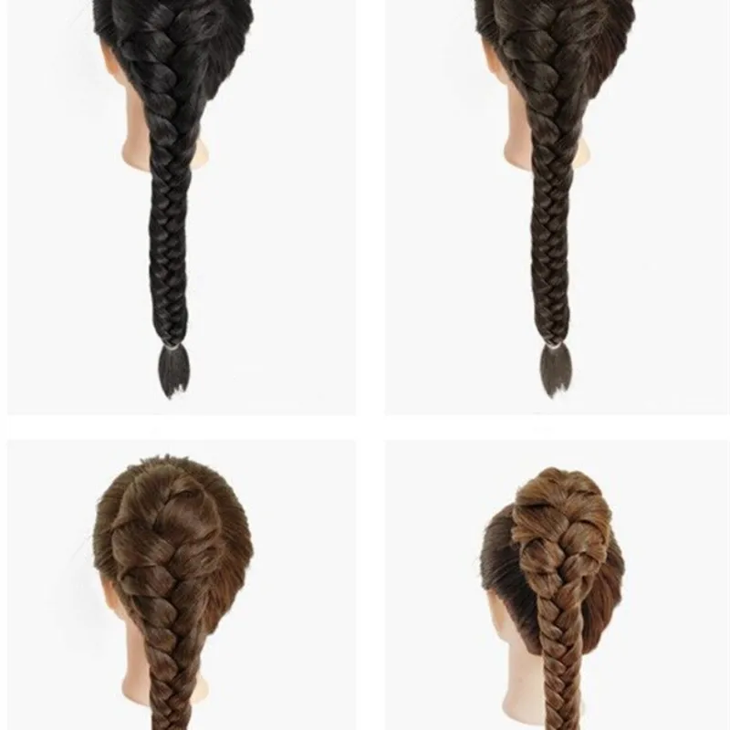 60 64 см длина плетеные синтетические волосы хвост рыбий женский зажим в правый