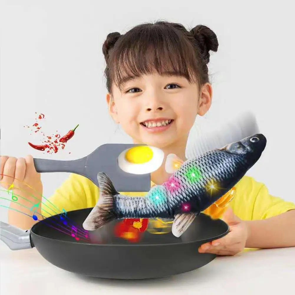 

0CM Upgrade!!! Electric Fish Pet Cat Toy USB Charging Simulation Fish Toy Catnip Kicker Toy For Dog Cat Chewing Playing Biting