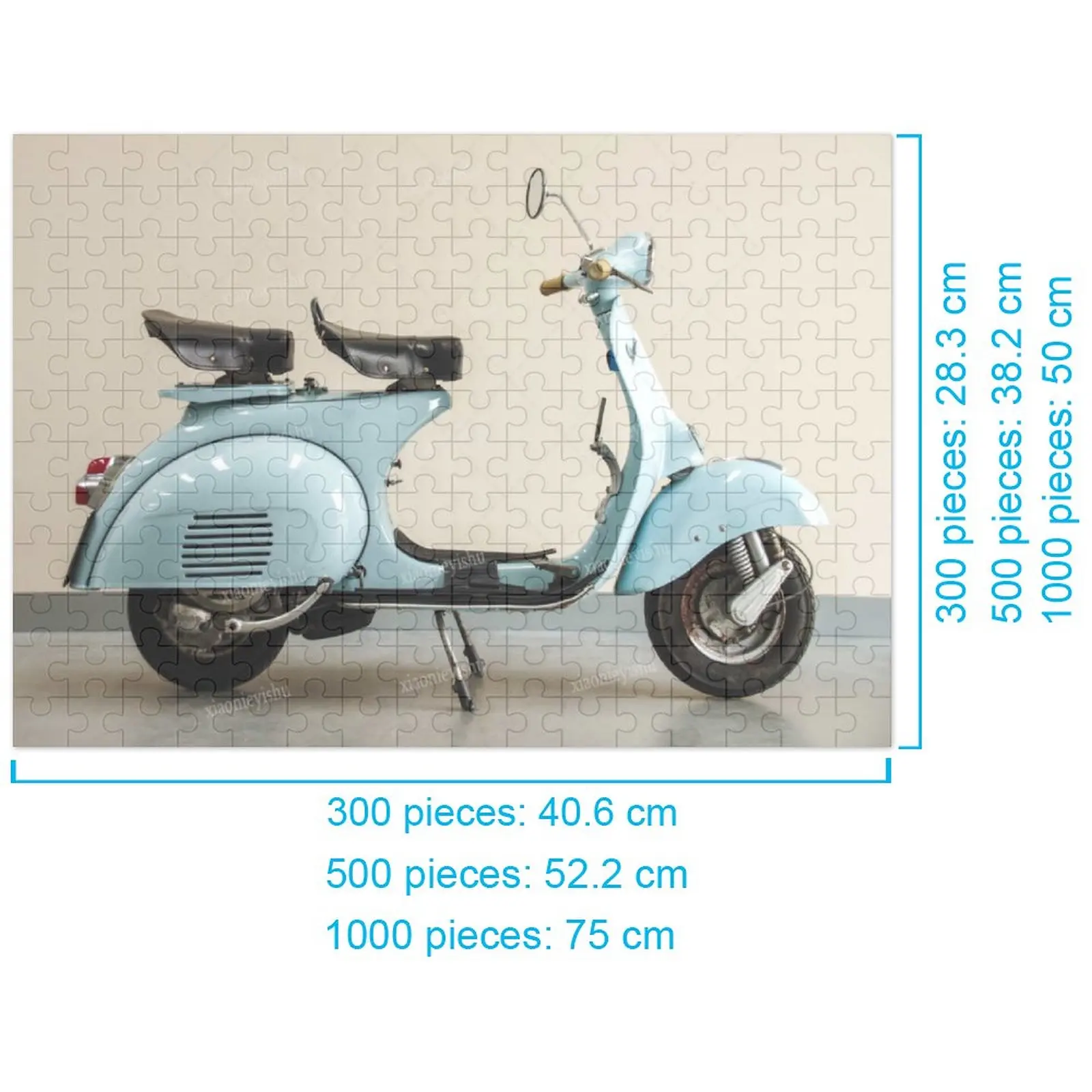 

Vespa View Wooden Puzzle 300 500 1000 Pieces Puzzle Family Game Gift Toy Comics Challenging Wall Decoration