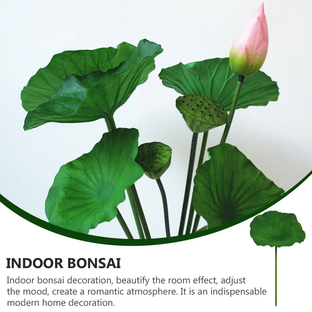 

1Set Simulated Lotus Bud Adornment Home Pastoral Flower Decor Scene Layout Prop