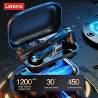 lenovo qt81 earphone wireless bluetooth 5 1 headphones ai control gaming headset stereo bass with mic noise reduction