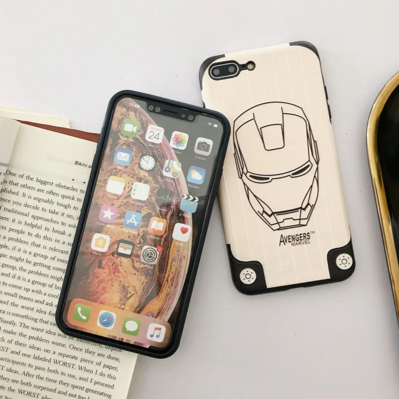 Мультфильм Железный человек Бэтмен мобильный корпус для iPhone11 X XS XR XSMax 8 7 6S плюс