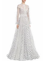 womens dress 2022 new fashion lace polka dot design sense to put on ladies temperament long summer dress women
