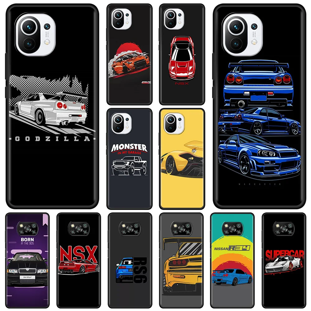 

Case For Xiaomi Poco X3 NFC F3 GT M3 M4 Pro for Mi 9T 10T 11T Pro Lite Note 10 10Lite Pocophone F1 JDM Type R Civic Sport Car