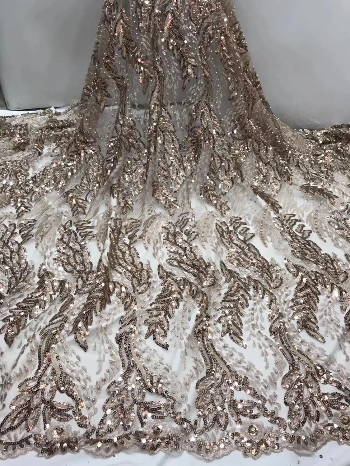 2020 новый дизайн 5 ярдов африканская ручная работа органза кружевная ткань вуаль