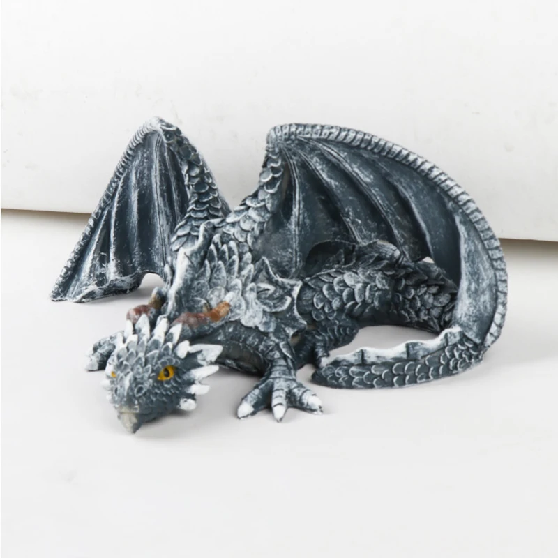 

Big Squatting Dragon Sculpture Dragon Guard Sculpture Outdoor Garden Dinosaur Resin Crafts.