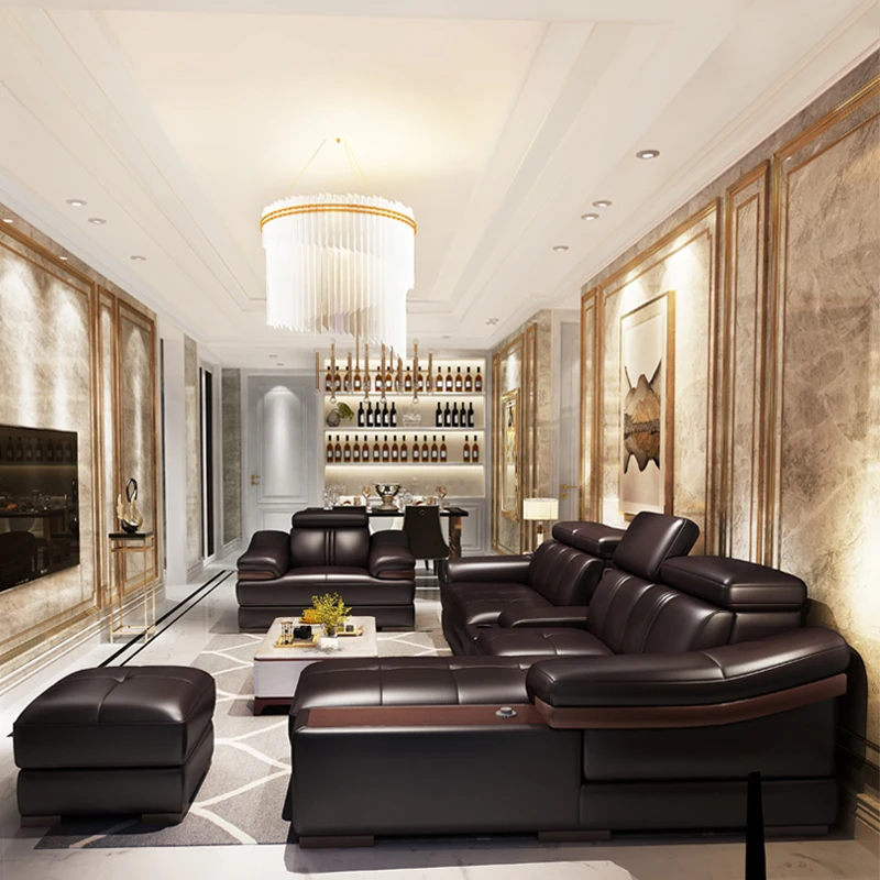 Скидка 30% на диван для гостиной мебель дома набор диванов из натуральной кожи |