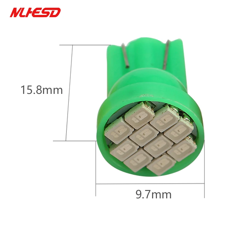 10 шт. T10 W5W автомобильная светодиодная лампа 194 168 1206 SMD светодиодные лампы просвет