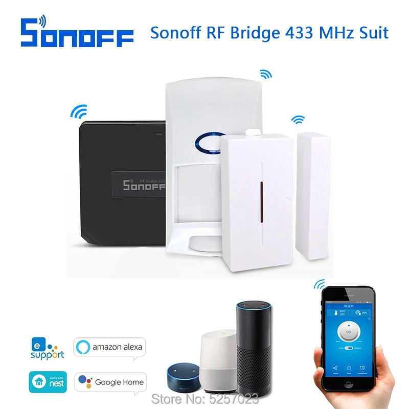 Ewelink sonoff RF мост 433 МГц/DW1/py2 костюм Wifi Пульт дистанционного управления и индукция