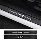 4 шт., углеродные защитные наклейки на порог автомобильной двери для Lincoln MKZ MKT MKC NAVIGATOR CONTINENTAL MKS MKX, аксессуары для авиатора