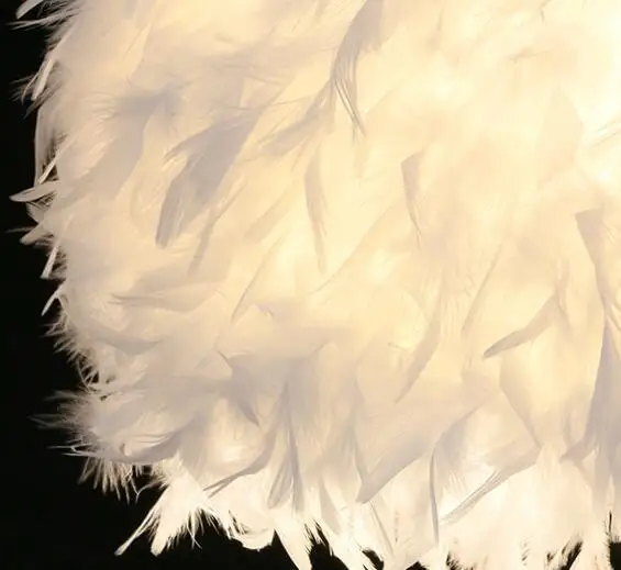 Креативная светодиодсветодиодный Подвесная лампа с перьями романтическая