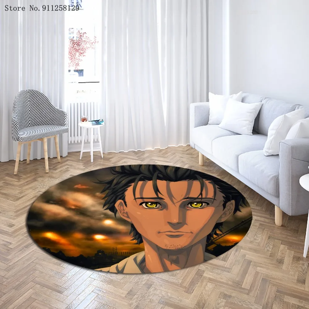 SteinsGate круглый ковер 3D печати по японскому мультфильм ковры для Гостиная коврик
