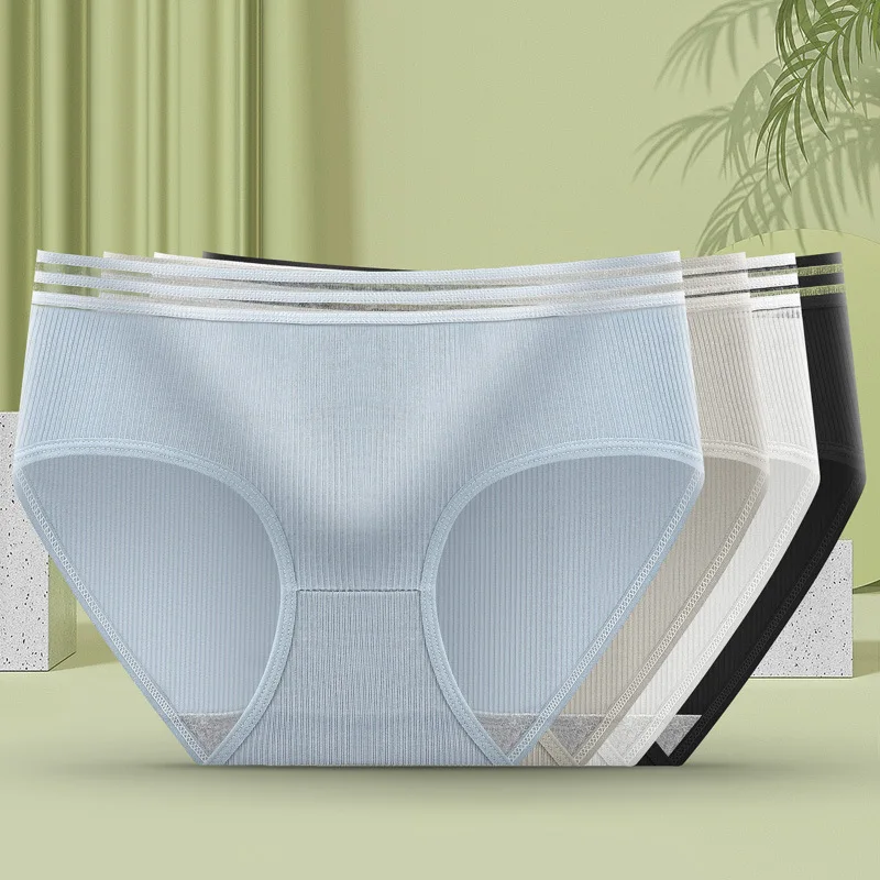 

Трусики женские хлопковые бесшовные, простые пикантные Трусы со средней посадкой без следов, легкие дышащие, для девушек