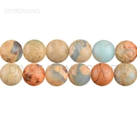 natural picasso jasper gemstone round 4mm 6mm 8mm 10mm 12mm beads for fashion jewelry making sold by strand 100 natural undyed