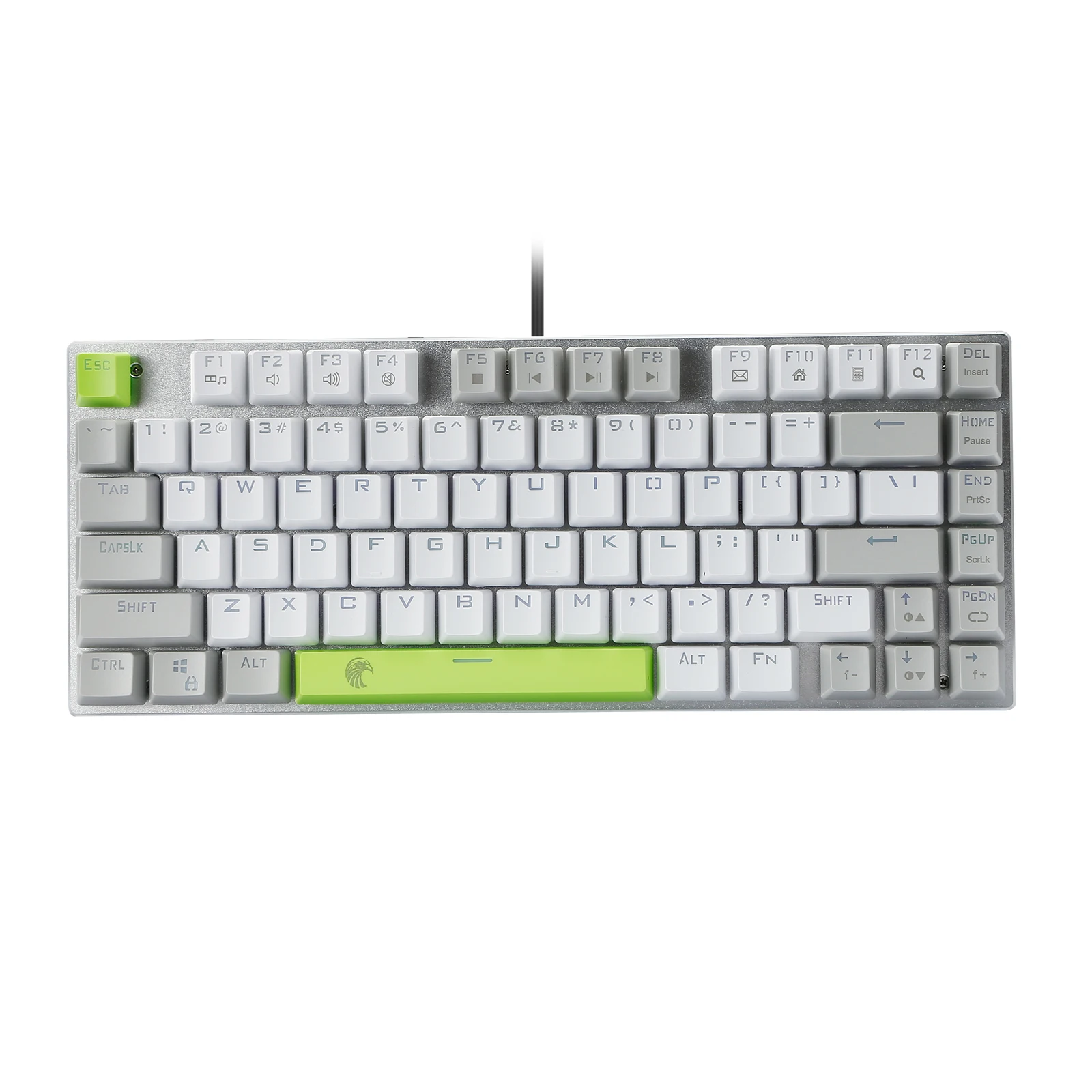 

Z-88 Tenkeyless Mechanical Keyboard , Led Backlight Hot Swap Switch Wired Keyboard with Removable Cable, Contrast White