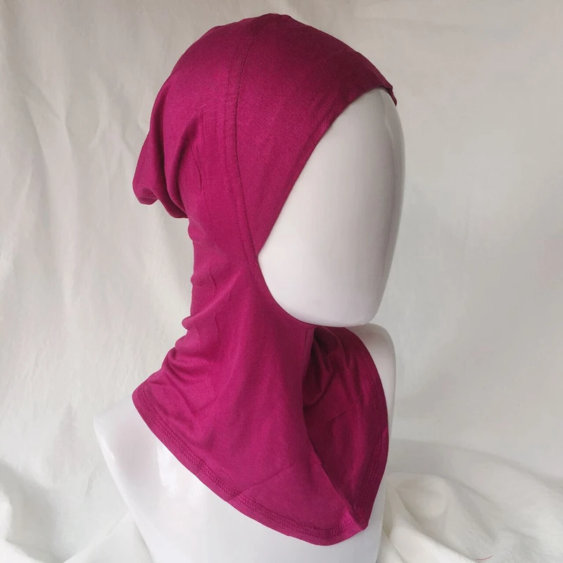purple inner jersey Цельный женский шарф хиджаб с морщинами, большие размеры, ислам, шаль, головной убор, мягкий длинный мусульманский шарф с потертостями, хлопок, простой хиджаб - Цвет: purple inner jersey
