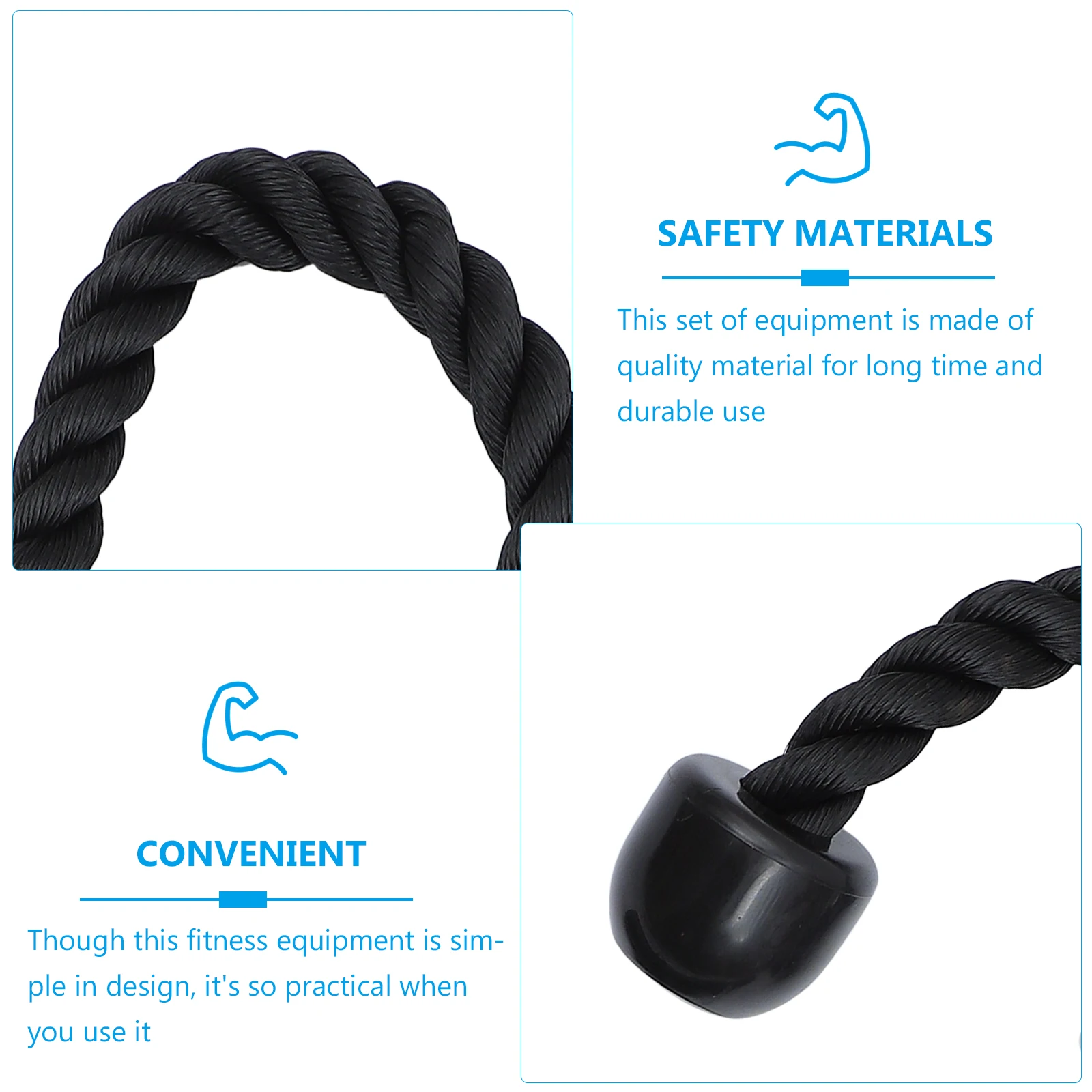 

1 Set Of Gym Pull Handle Muscles Exercise Bar Fitness Pull Rope Fitness Supply