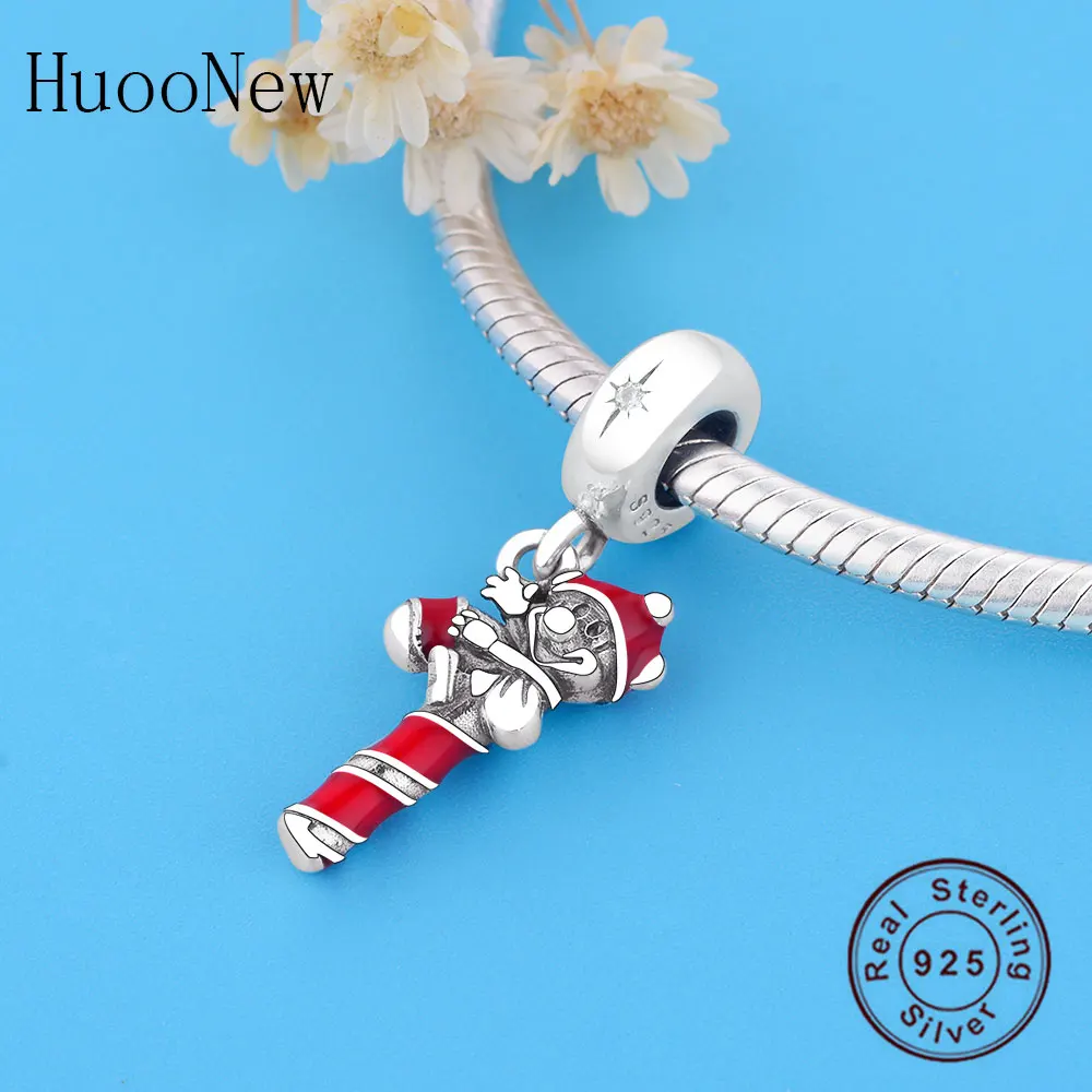Подарок Санта Клаус мультфильм кулон подходит оригинальный Пан Амулеты Браслет